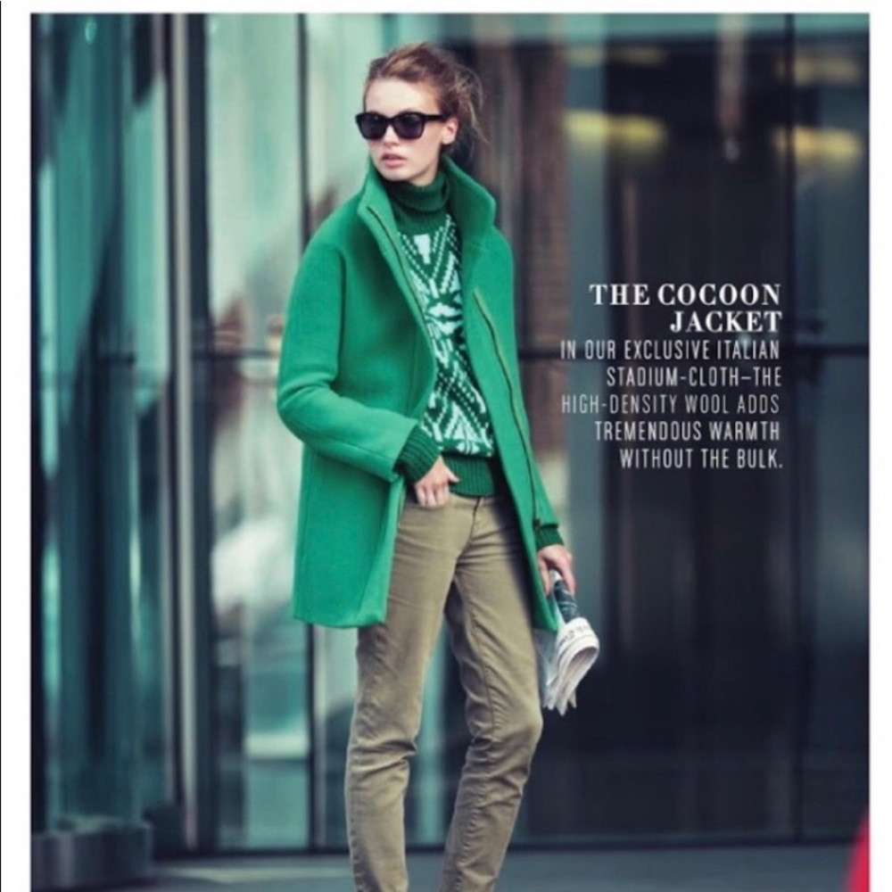 J Crew Stadium Cloth Nello Gori cocoon coat